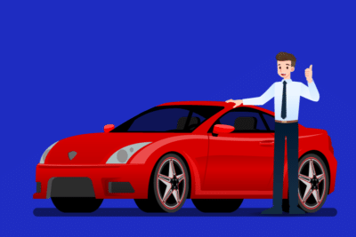 illustration of an field sales rep engaging customers