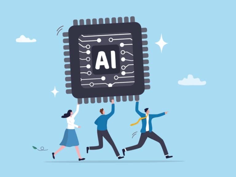 field sales reps carrying an artificial intelligence microchip