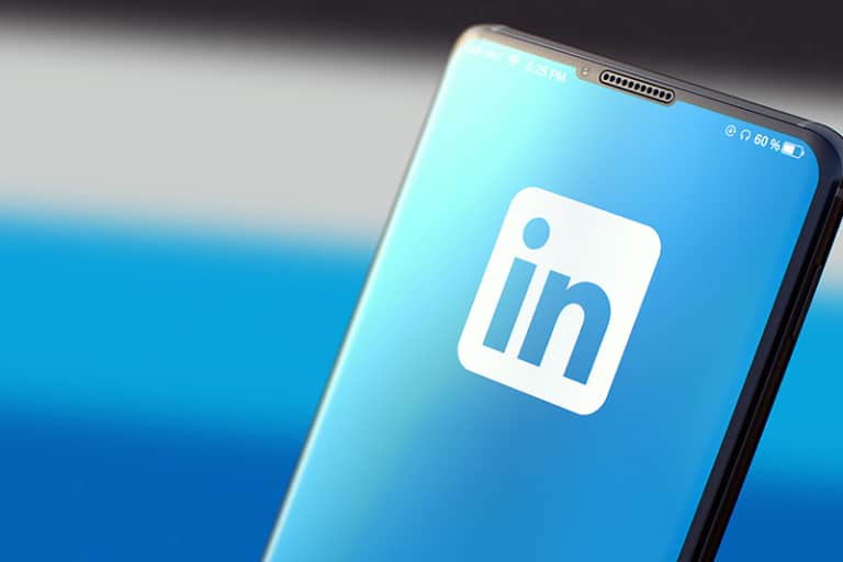 linkedin sales navigator on a smartphone